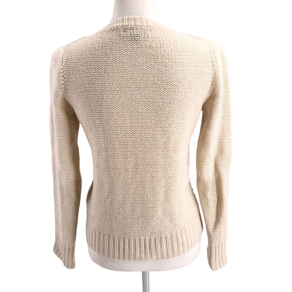 J. Crew Womens Size Small Hand Knit Popcorn 100% Lambs Wool Sweater Pullover - Picture 2 of 8